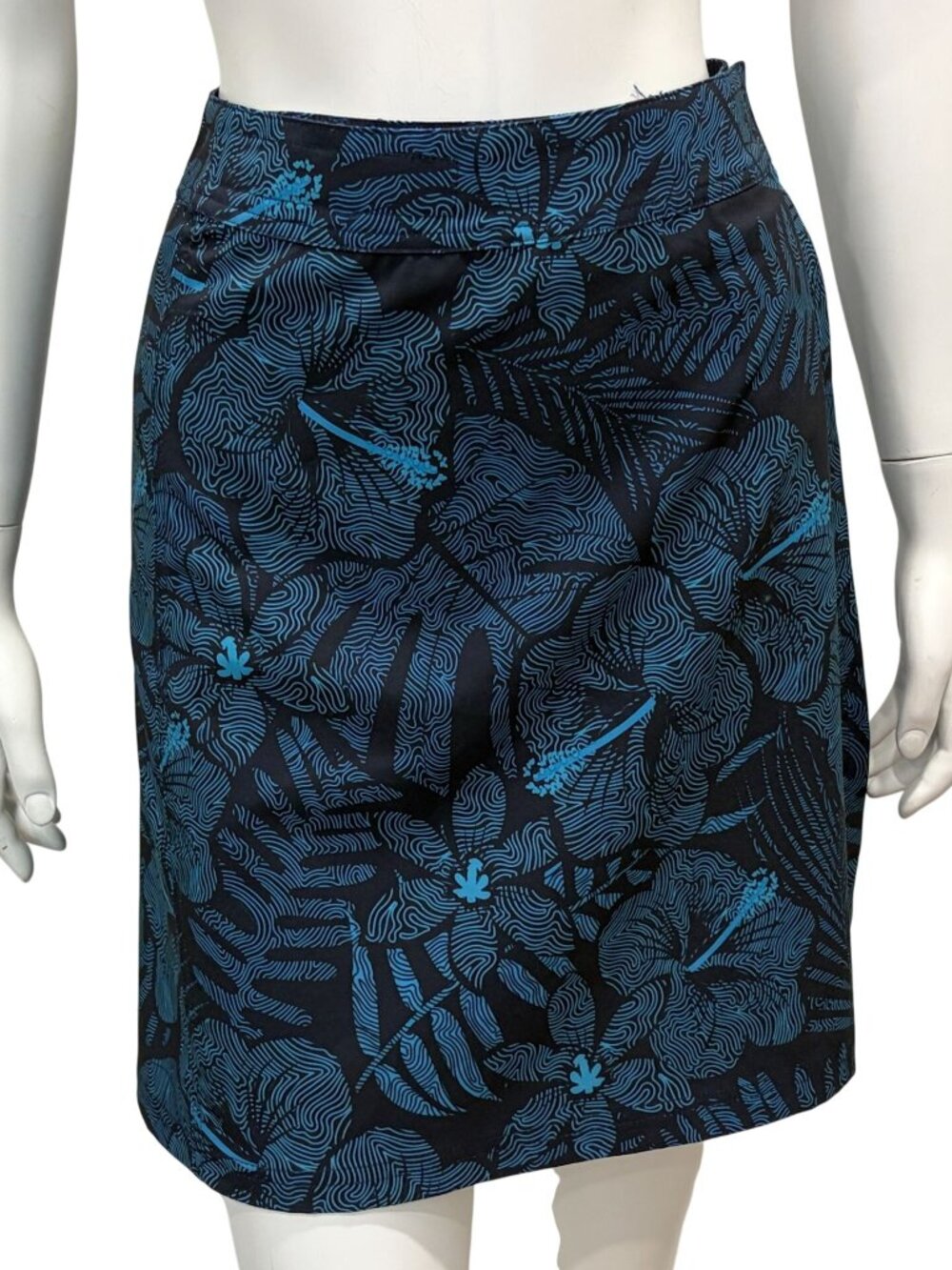 RipSkirt Hawaii Blue Tropical Floral Wrap Skirt Womens XS Beach Travel Quick Dry